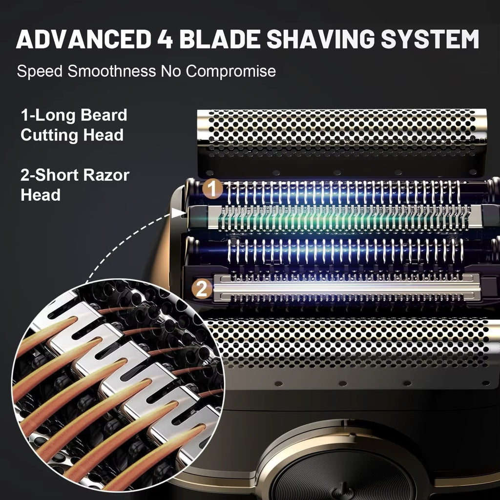 3D fast powered and portable foil shaver