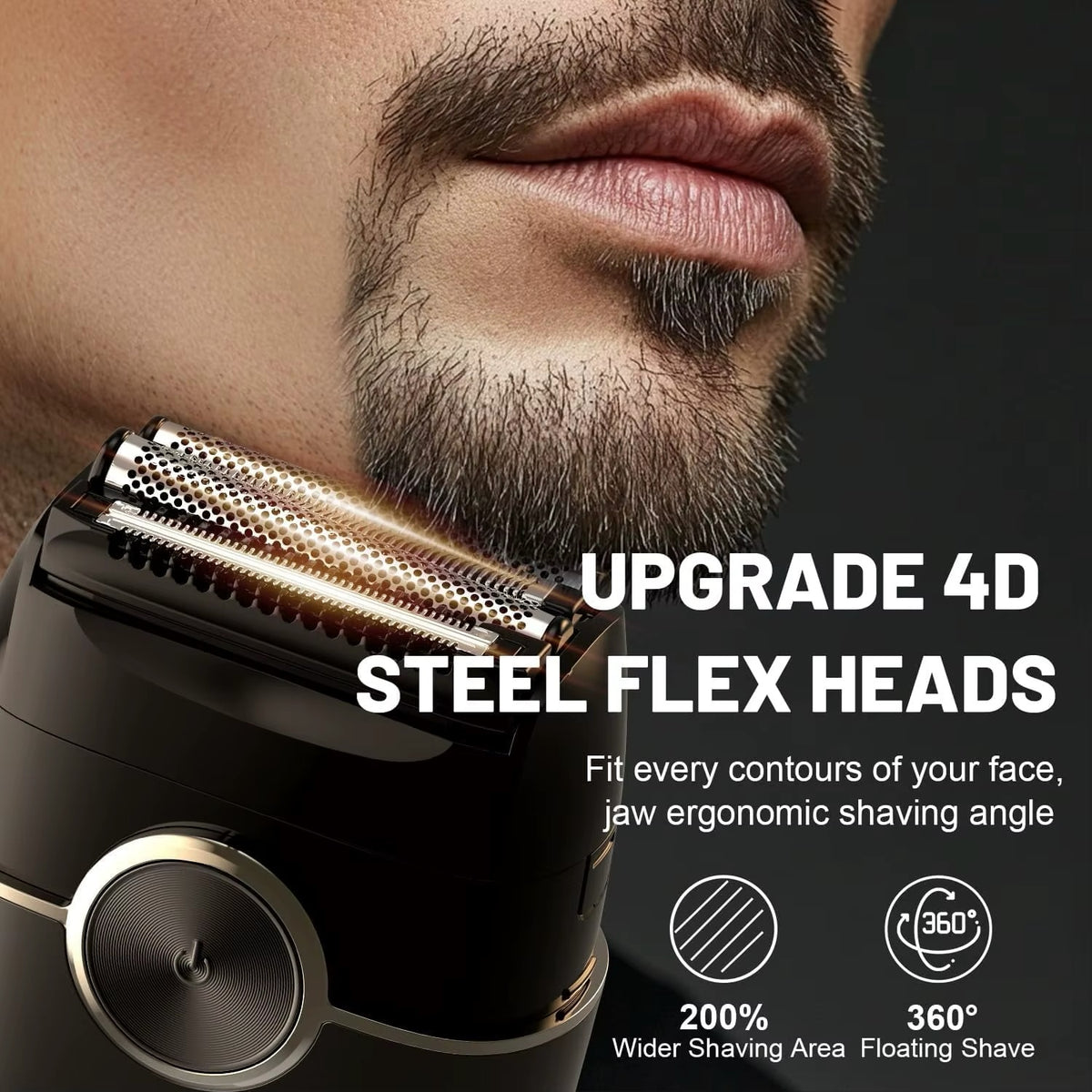 3D fast powered and portable foil shaver